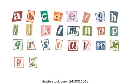 Retro Alphabet Note Letter Set