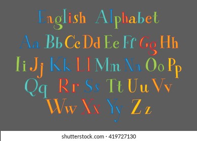 Retro alphabet vector font. Suited for your graphic design. Vector illustration. Eps 10
