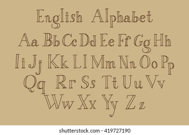 Retro alphabet vector font. Suited for your graphic design. Vector illustration. Eps 10