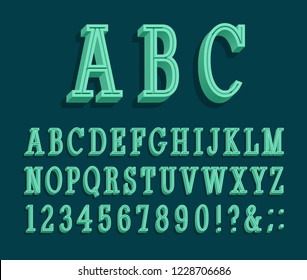 Retro alphabet. Vector illustration.