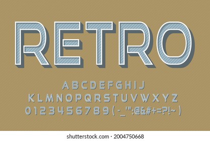 Retro alphabetical editable text style effect high resolution