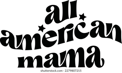 Retro Amarican T-shirt Design, Vector