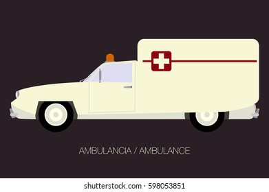 retro ambulance, classic pick up ambulance