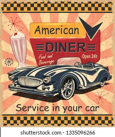 Retro American Diner Poster