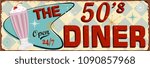 Retro American Diner posters.