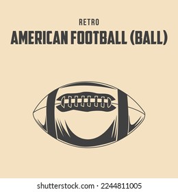 Retro American Football Vector Stock Illustration