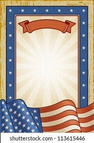 Retro American Frame. Vector