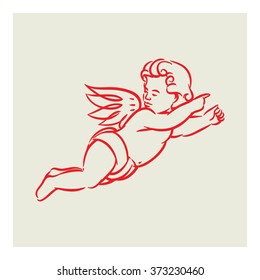 Retro Angel vector