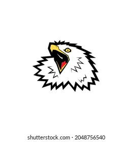 Retro Angry Eagle Mascot logo