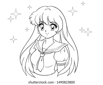 Anime Outline Images Stock Photos Vectors Shutterstock