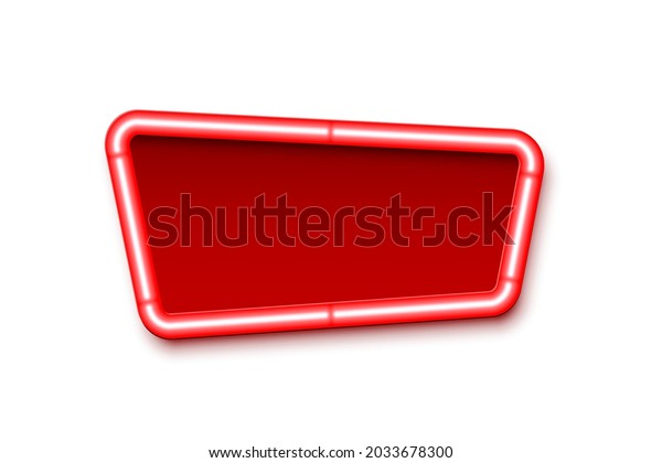 Retro
announcement board sign. Cinema billboard or theatre signage,
jackpot in lottery victory vector illustration. Red commercial sign
board with light neon bulbs on white
background.