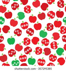 Retro Apple Seamless Repeat Wallpaper Tile