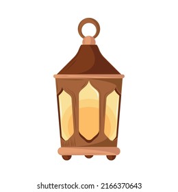 retro arabic lantern icon isolated
