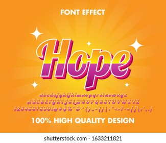 Retro arcade game font effect and text effect gradient. elegant effect. 