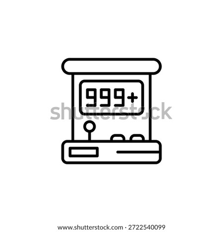 Retro Arcade Game Machine Outline Icon