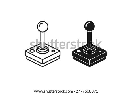 Retro Arcade Joystick Controller Icon for Gaming