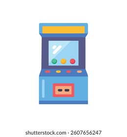 Retro Arcade Machine Icon, Colorful Gaming, Entertainment Concept