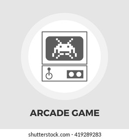 Retro Arcade Machine icon vector. Flat icon isolated on the white background. Editable EPS file. Vector illustration.