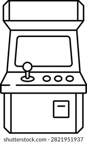 Retro Arcade Machine Line Icon