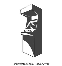 Retro arcade video game machine. Gaming machine icon. Vector illustration