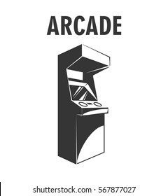 Retro arcade video game machine. Gaming machine icon. Vector illustration