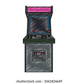 Retro arcade videogame scribble