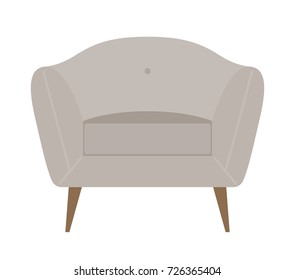 Retro armchair vector illustration.