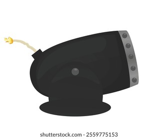Retro armory cannon. vector illustration