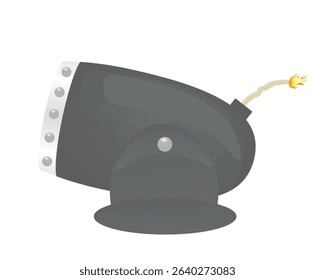 Retro armory cannon. vector illustration	