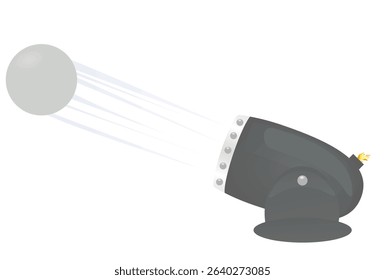 Retro armory cannon. vector illustration	