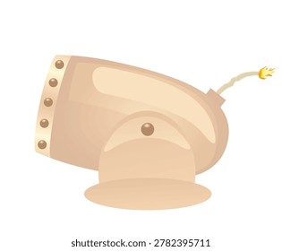 Retro armory cannon. vector illustration	