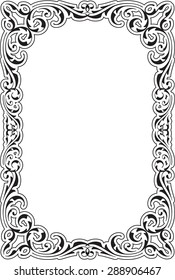 Retro aroque nice frame on white