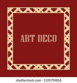 Retro art deco border and frame for design. Vector illustration