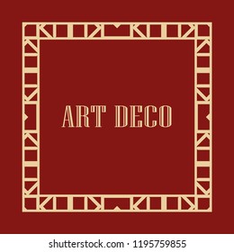 Retro art deco border and frame for design. Vector illustration