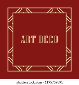 Retro art deco border and frame for design. Vector illustration