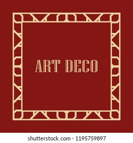 Retro art deco border and frame for design. Vector illustration