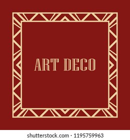 Retro art deco border and frame for design. Vector illustration