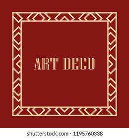 Borde deco retro y marco para el diseño. Ilustración del vector