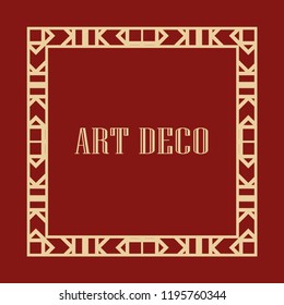 Retro art deco border and frame for design. Vector illustration
