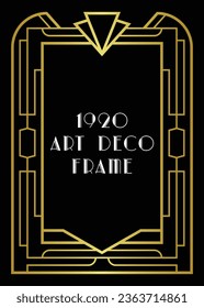 Retro Art deco Frame clip art Design EDITABLE! good for wedding invitation, party invitation, poster, gift card , birthday photo frame and many more