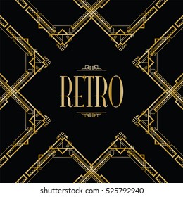 retro art deco invitation