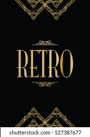 retro art deco invitation