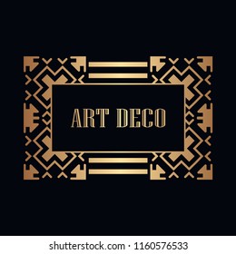 Retro art deco invitation. Border and frame for design