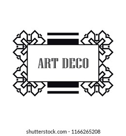 Retro art deco invitation. Border and frame for design