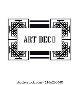 Retro art deco invitation. Border and frame for design