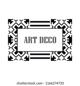 Retro art deco invitation. Border and frame for design