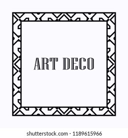 Retro art deco invitation. Border and frame for design