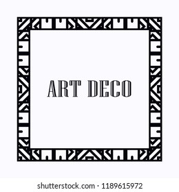 Retro art deco invitation. Border and frame for design