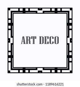 Retro art deco invitation. Border and frame for design