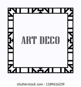 Retro art deco invitation. Border and frame for design